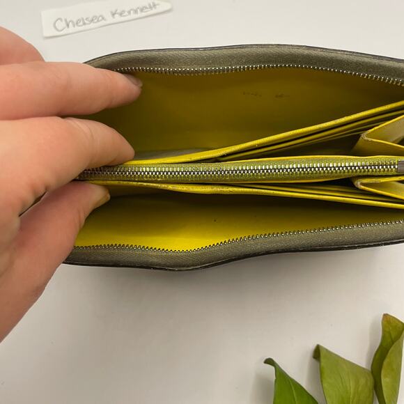 Celine Large Zip Around Wallet Multifuction Grained Calfskin Gray - Picture 10 of 16